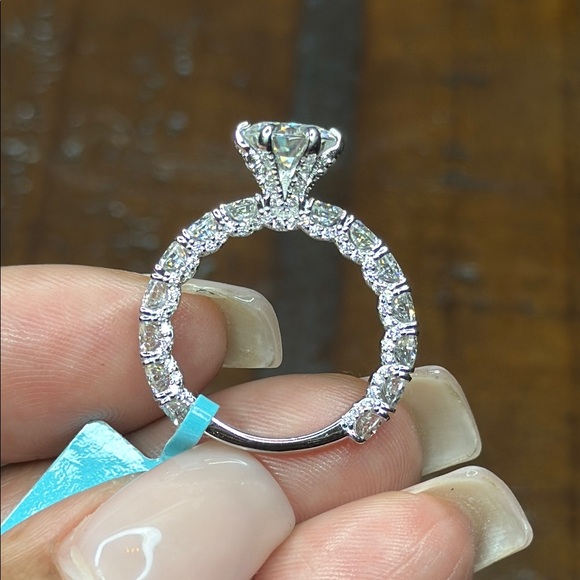 Sterling Silver Moissanite Ring - Picture 1 of 9
